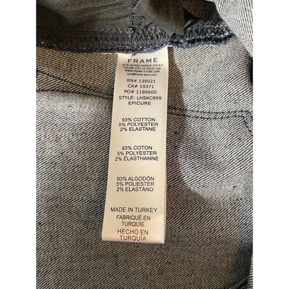 FRAME LE HIGH Skinny Crop High-Rise Black Jegging Jeans Womens‎ Sz 24 - Picture 8 of 11